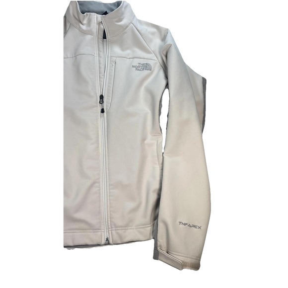 The North Face Jacket Womens Large White Gray Apex Softshell Full Zip TNF AHRU - Picture 2 of 16